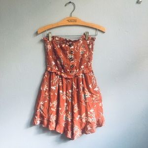 Romper with rouched top